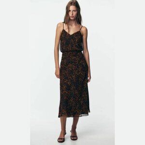 Zara Leopard Print Midi Dress